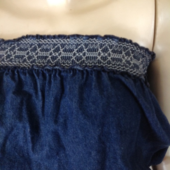 NANA Fashion Strapless Women's Jean Romper - Picture 5 of 8